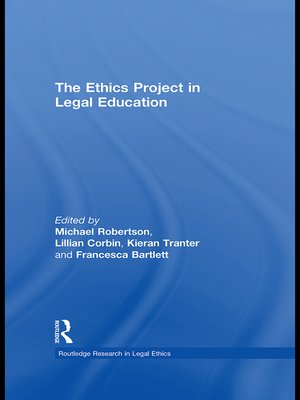 cover image of The Ethics Project in Legal Education